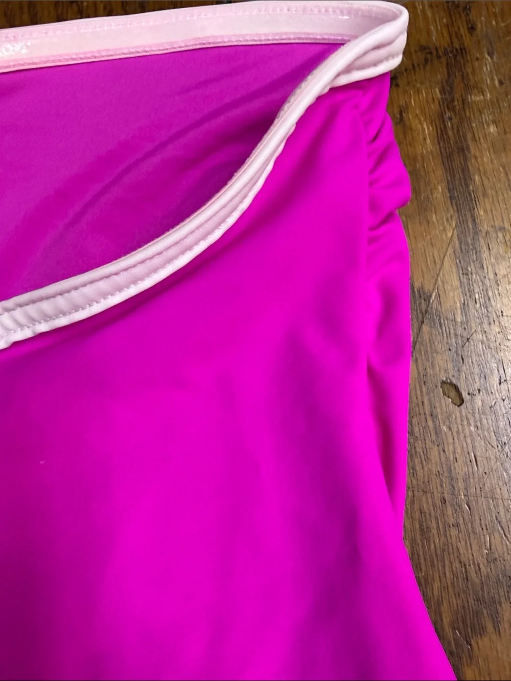 Women’s Skims' Fuchsia One-Piece Swimsuit with White Trim